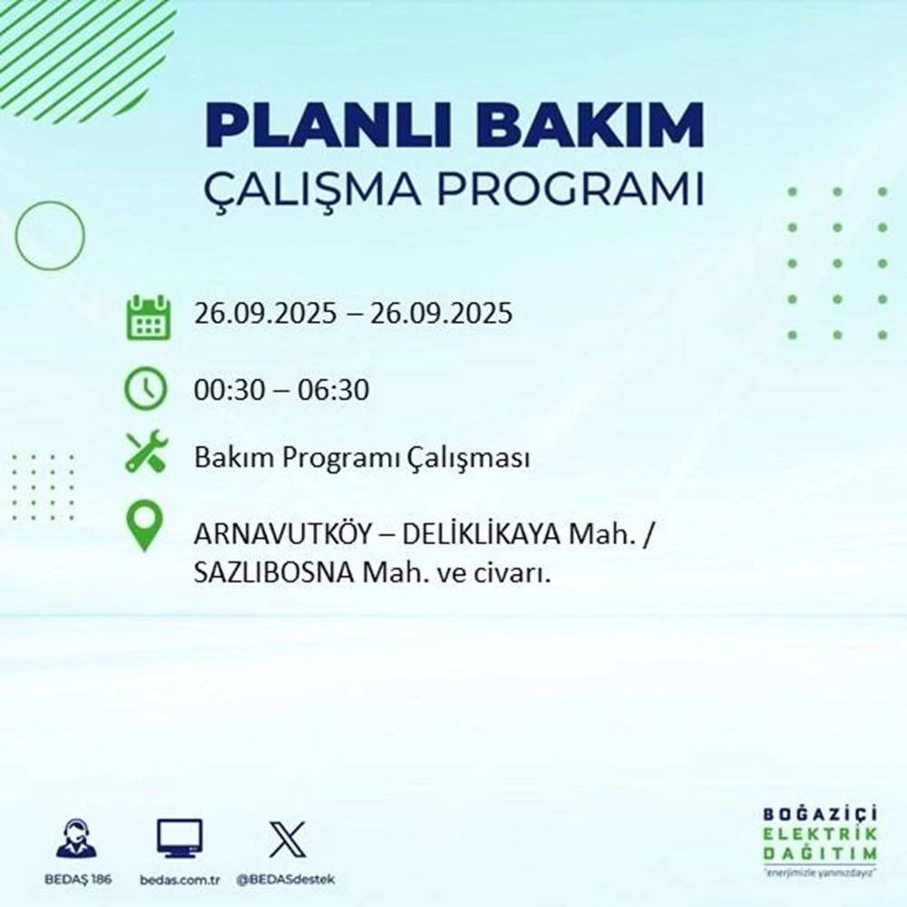 İstanbul’da elektrik alarmı! 23 ilçede 10 saatlik kesinti listesi açıklandı 14